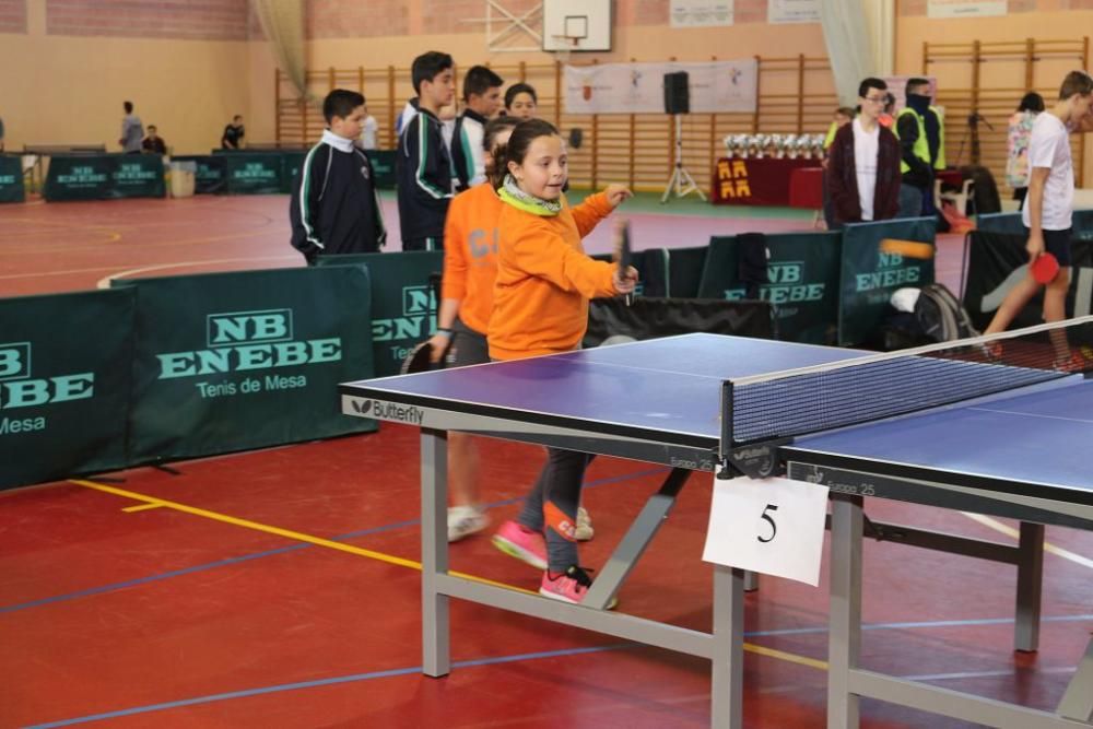 Final regional de tenis de mesa en Calasparra