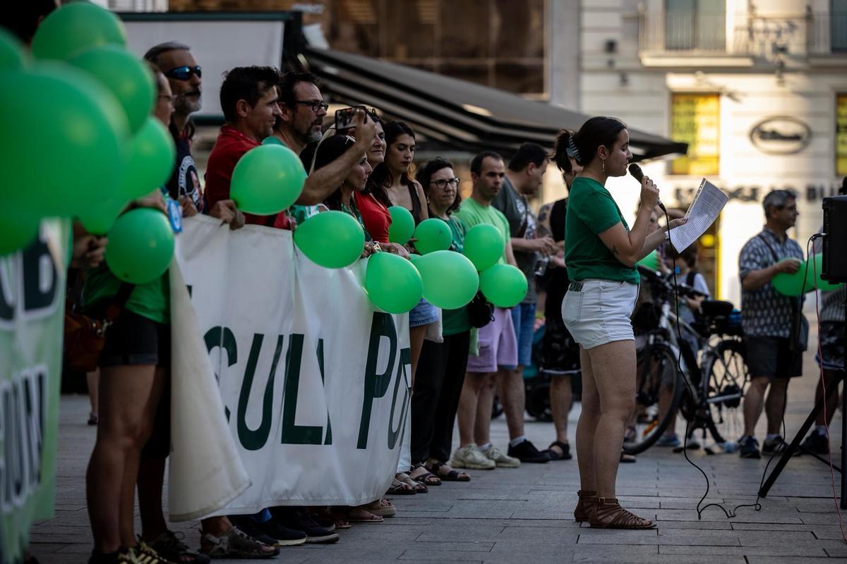 Protesta de la escuela pública de Aragón para cerrar el curso.