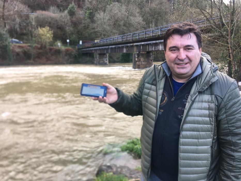 Los ríos Narcea y Nalón, muy crecidos en Pravia.