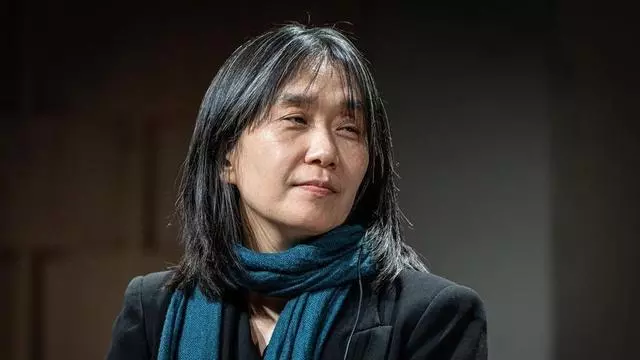 La premio Nobel de Literatura Han Kang, en rueda de prensa en el CCCB (Barcelona)