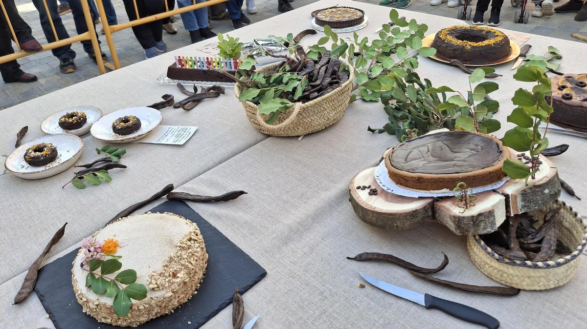 Dulces elaborados con algarroba