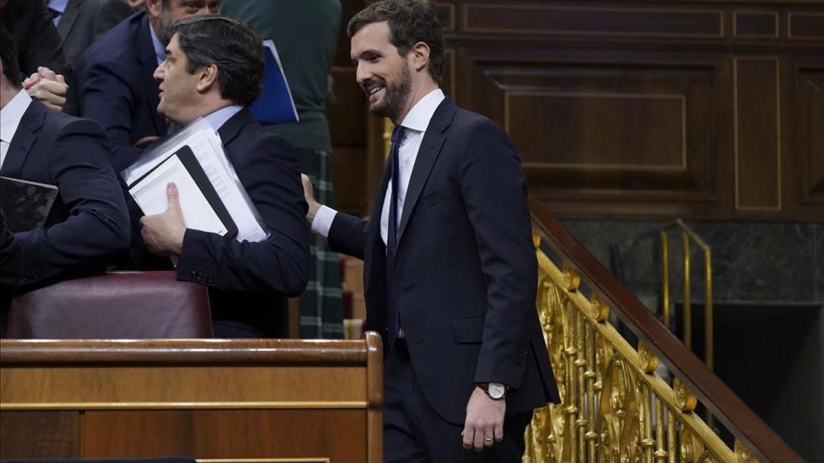 Debate de investidura. Pablo Casado pide a Sánchez activar el 155 o actuará contra él por prevaricación