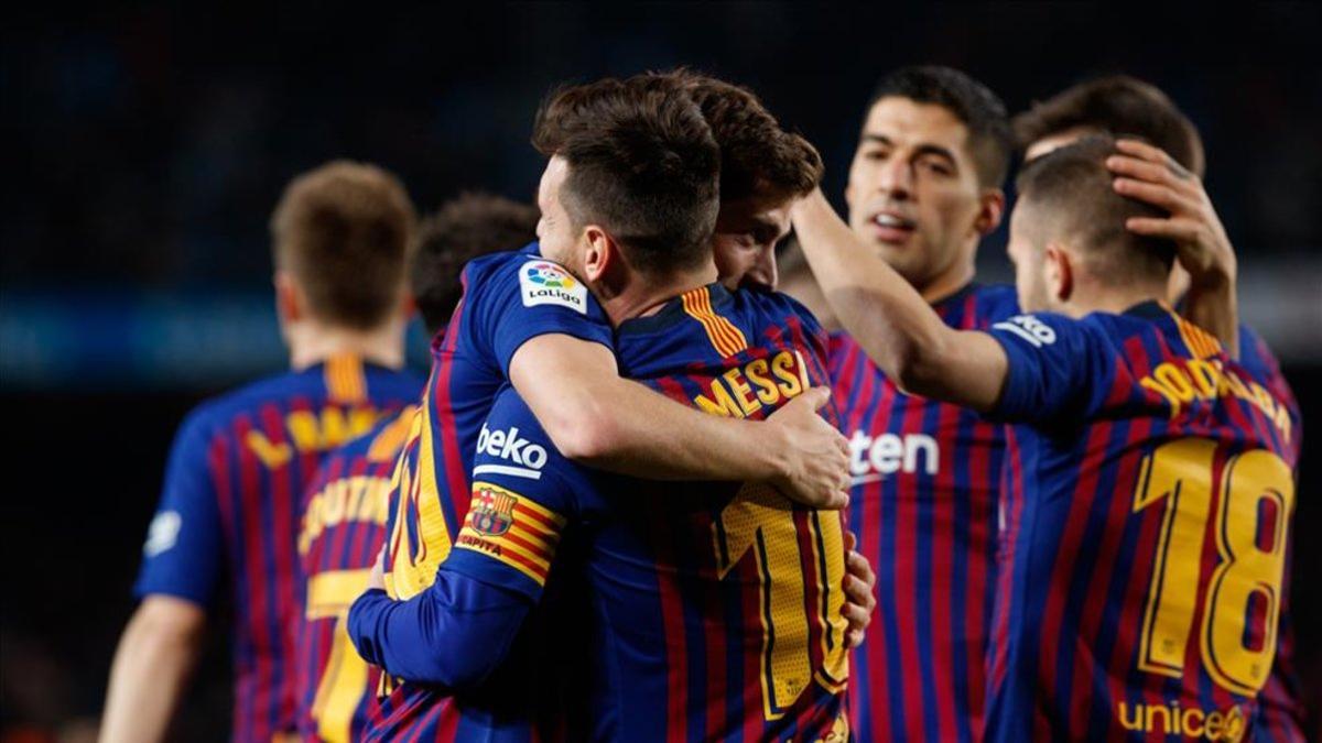 El Barça celebró una nueva clasificación para semifinales de la Copa