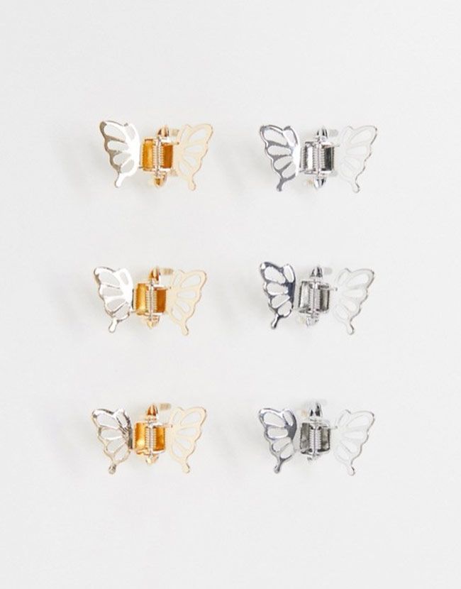 Pinzas para el pelo con forma de mariposa de ASOS