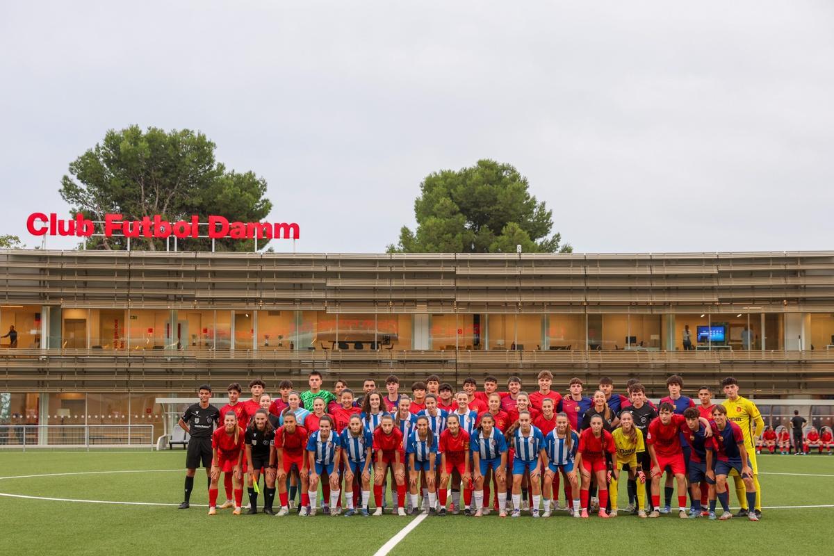 La presentación de la Ciudad deportiva de la Damm, en imágenes