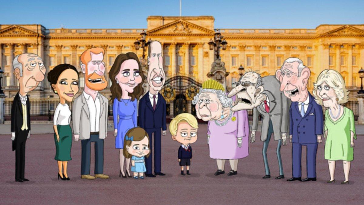 La famlia real británica, con el pequeño George en el centro.