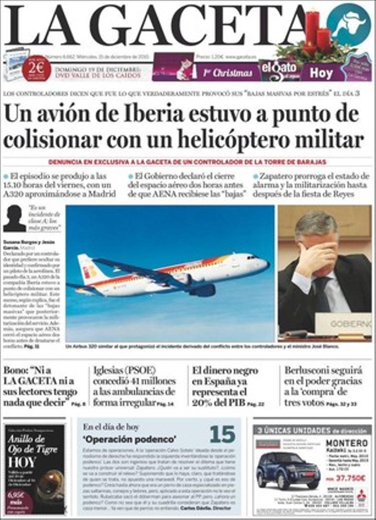 ’La Gaceta’ destaca també que el Congrés exigeix al Govern que garanteixi la fi incondicional d’ETA, resolució que revoca la del 2005 que avalava el diàleg.