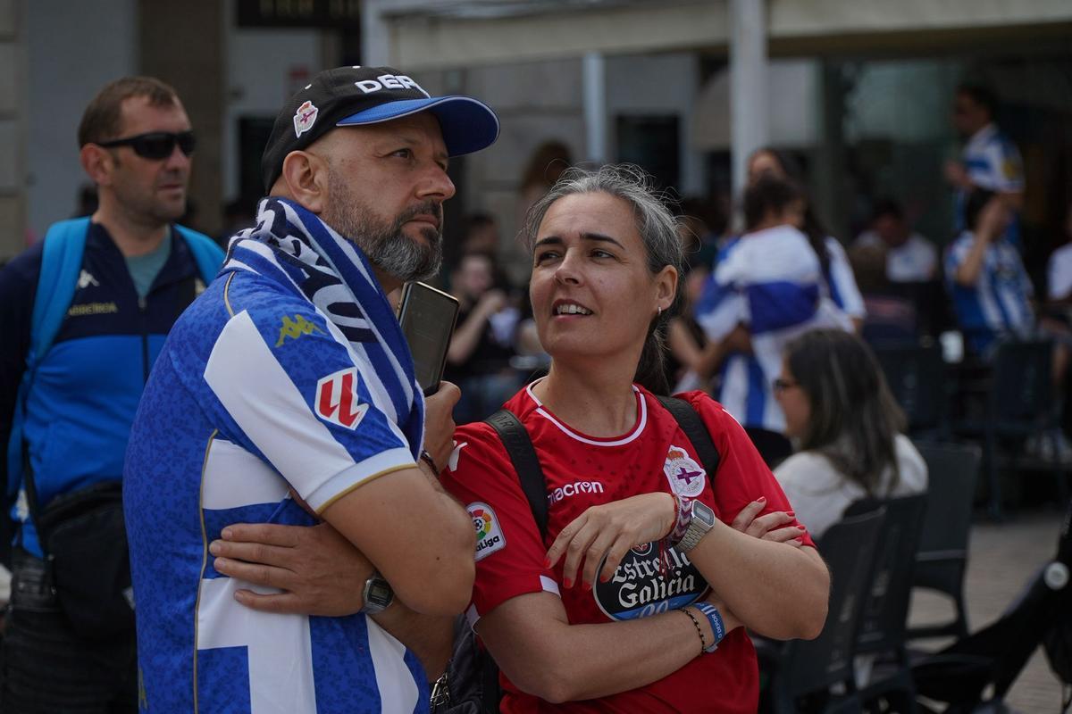 Recibimiento institucional al Deportivo en María Pita