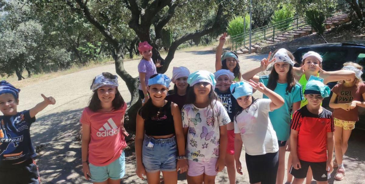 Los pequeños de 6 a 9 años disfrutaron de la experiencia del 13 al 19 de julio en Aguarón.  | SERVICIO ESPECIAL