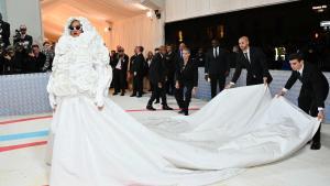 Rihanna, a su llegada a la Gala Met 2023, en Nueva York.
