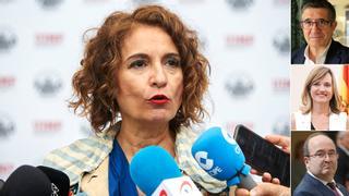 María Jesús Montero, nueva número dos del PSOE, y Patxi López y Pilar Alegría, portavoces