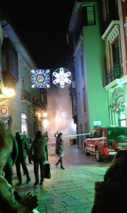 Incendio en el centro de Oviedo