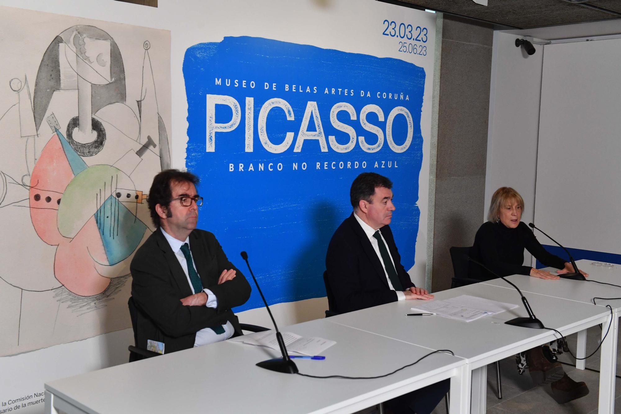 Presentación en A Coruña de la exposición 'Picasso branco no recordo azul'