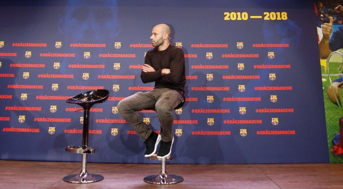 Mascherano el día de su despedida