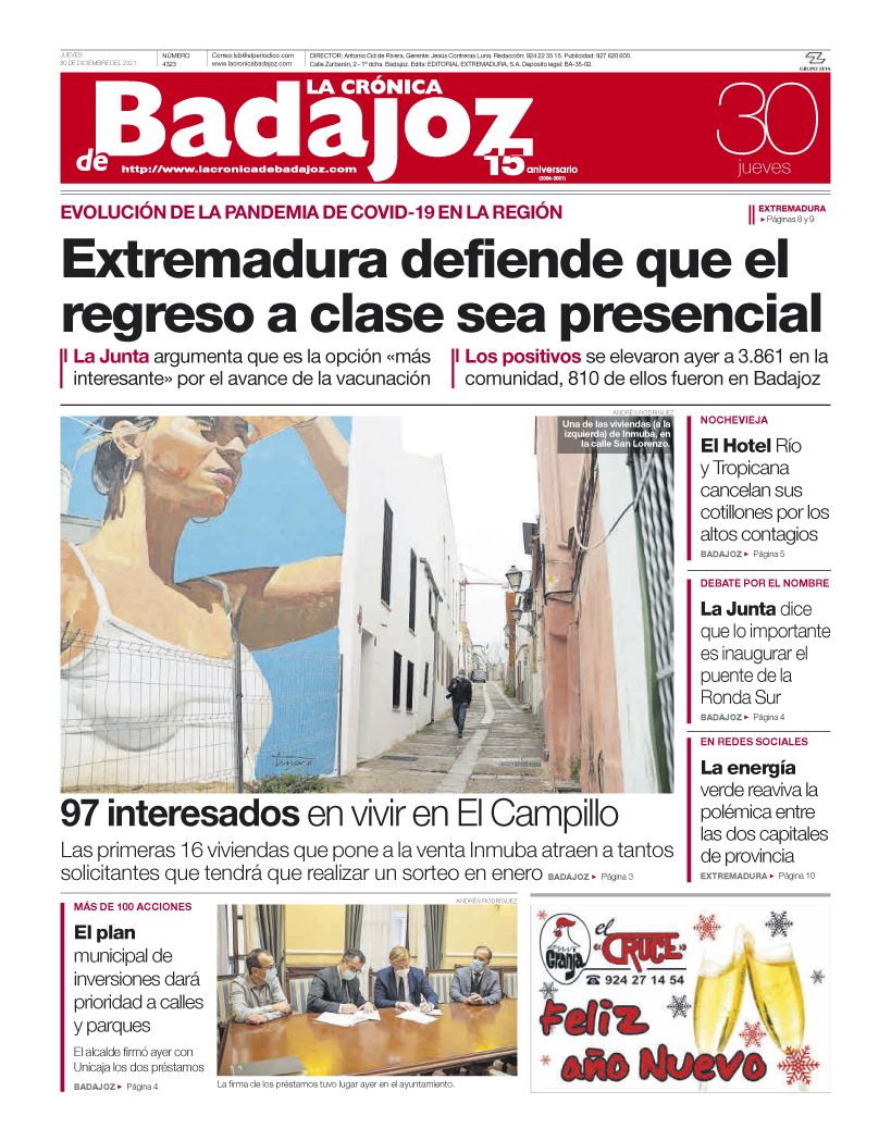 Consulta la portada correspondiente al día 30 de diciembre del 2021