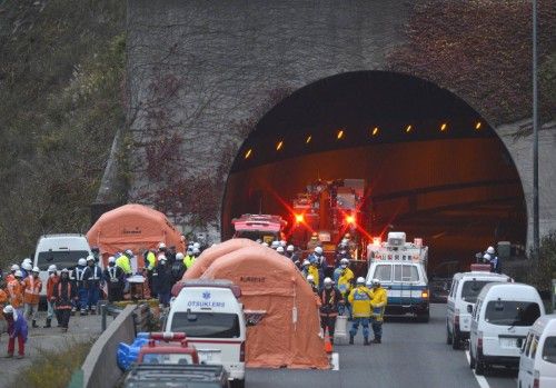 Derrumbe en un túnel en Japón