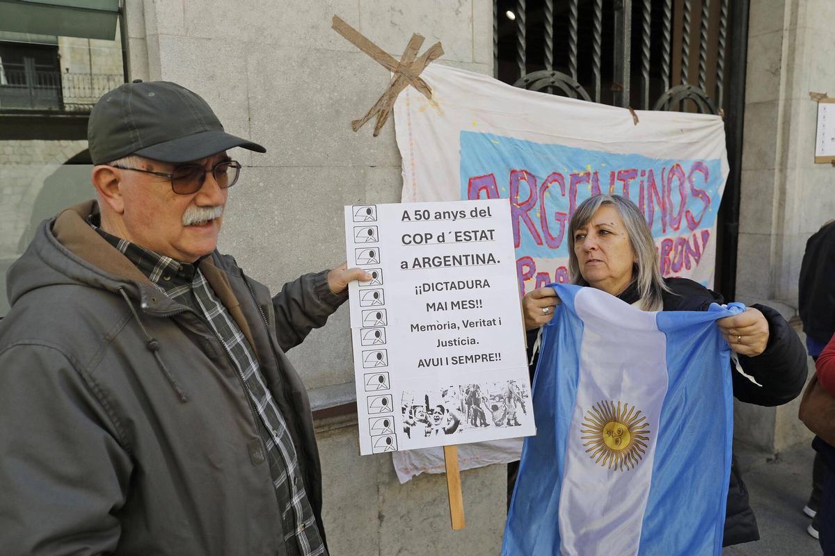 Les imatges de la concentració pels 50 anys del cop d'estat a Argentina