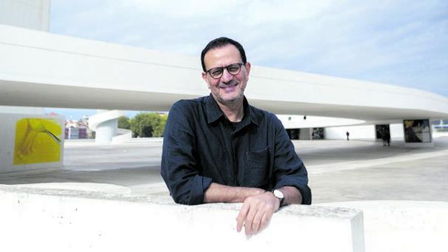 El Arbi El Harti, ayer, en el centro Niemeyer de Avilés. | María Fuentes