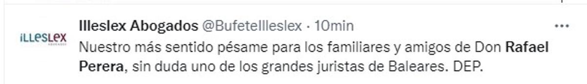 Illeslex ha mostrado su pesar por la muerte de un colega tan destacado