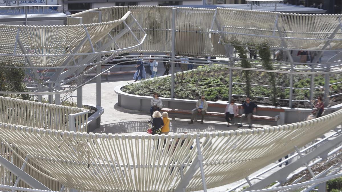 Inauguración de la renovada plaza Salamero de Zaragoza