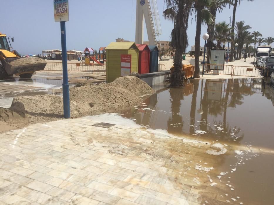 Vertido de aguas fecales en Orihuela Costa