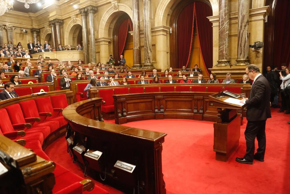 Ple d'investidura de Jordi Turull al Parlament