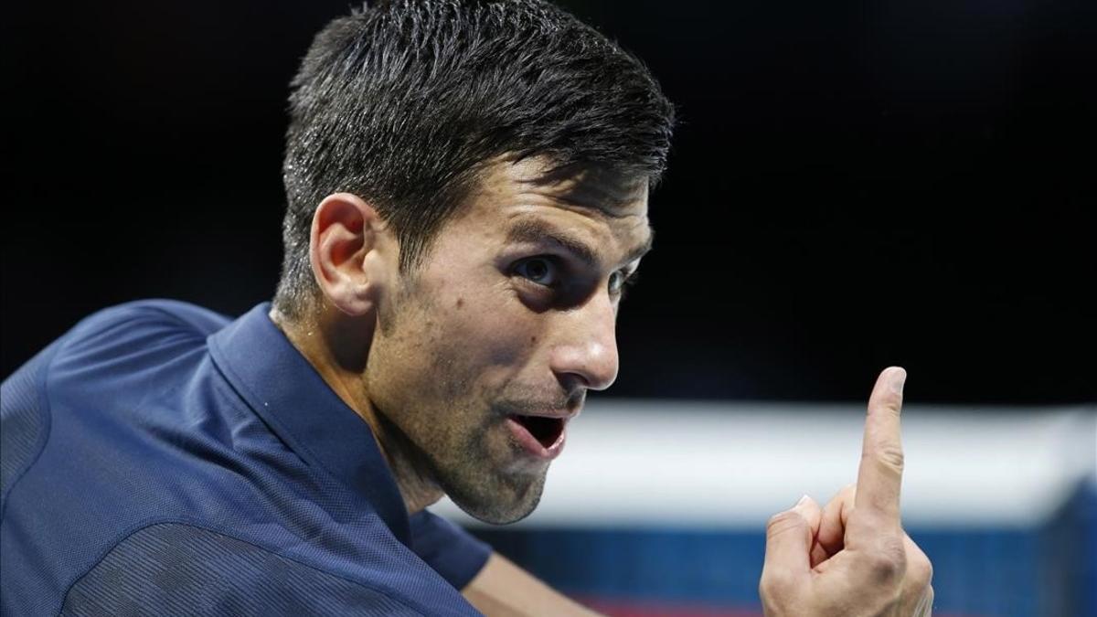 Djokovic, durante su partido ante Goffin.