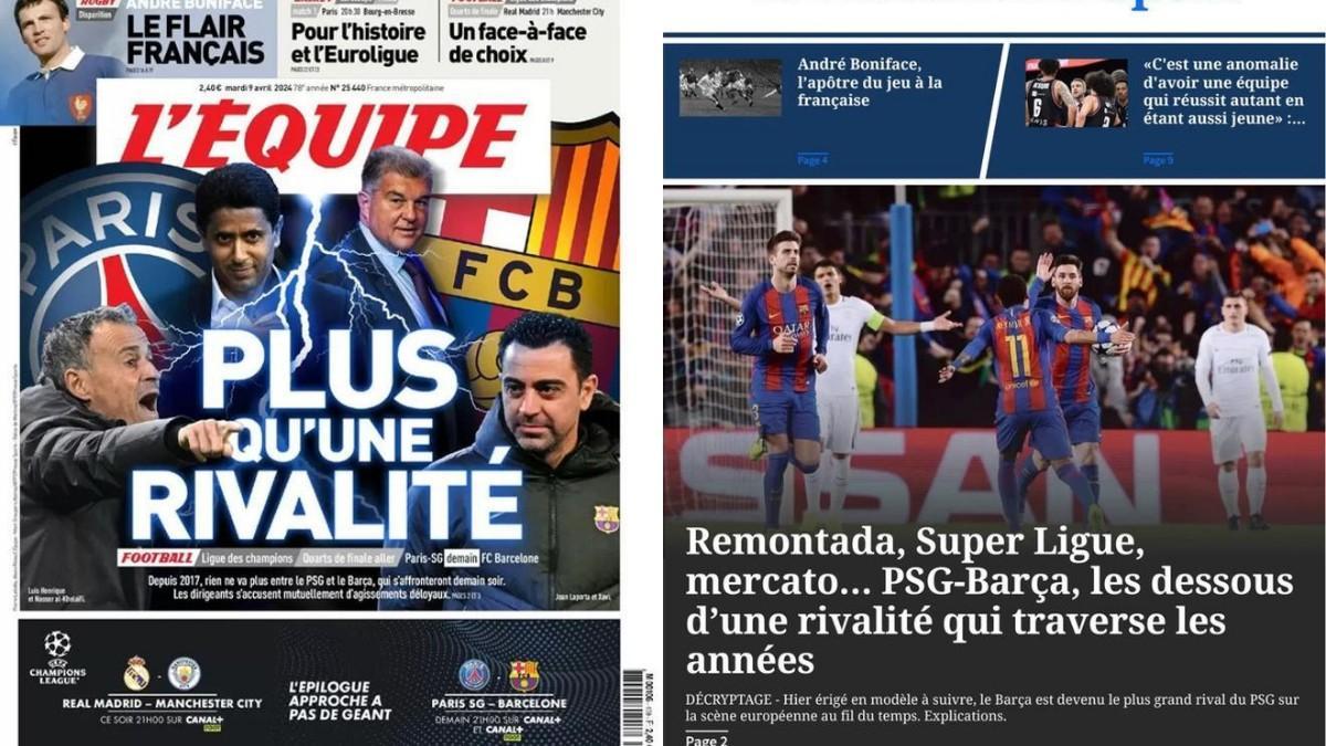 La prensa francesa calienta el PSG - Barça