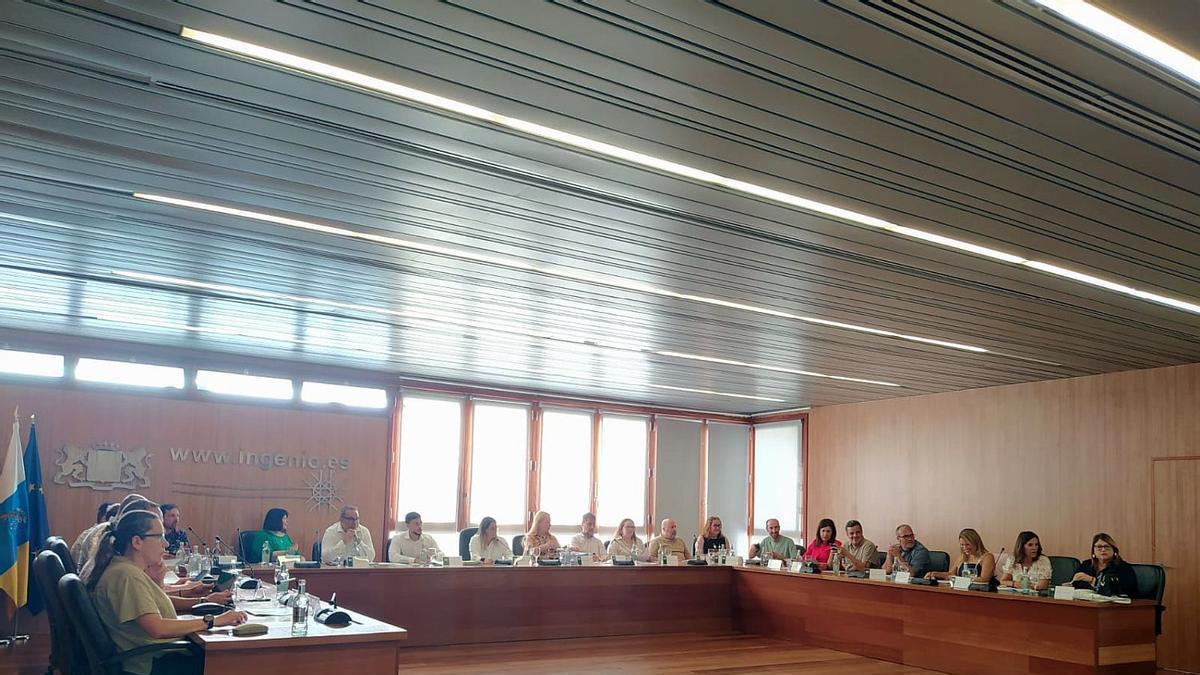 Imagen del pleno ordinario del Ayuntamiento de Ingenio celebrado este lunes.