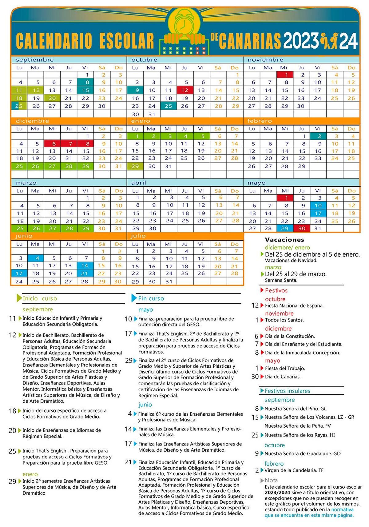 Calendario Escolar 2023 2024 Canarias Calendario Escolar 2023 2024 En Canarias Las Fechas 5572