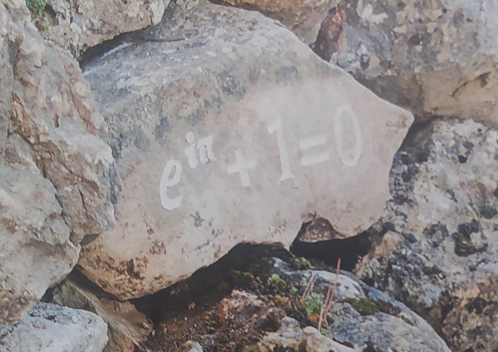 Detalle en una piedra en el Barranc de Biniaraix.