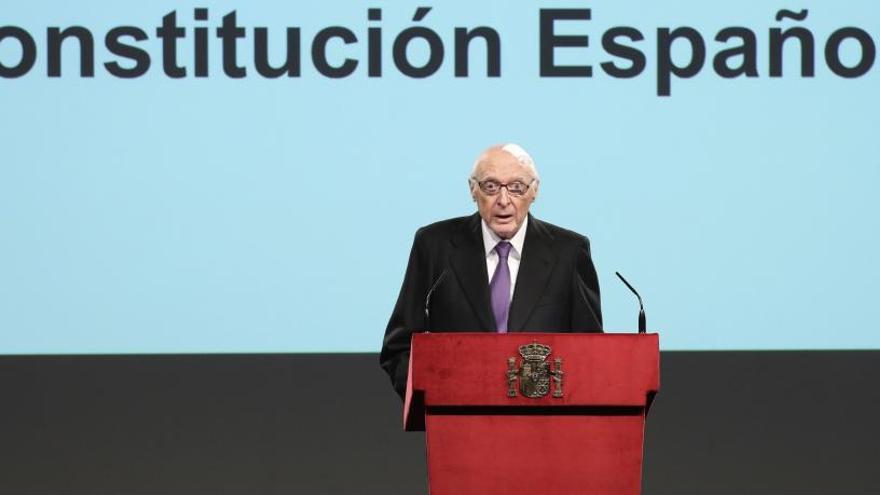 José Pedro Pérez-Llorca en un acto por el 40 aniversario de la Constitución Española, el pasado mes de octubre.