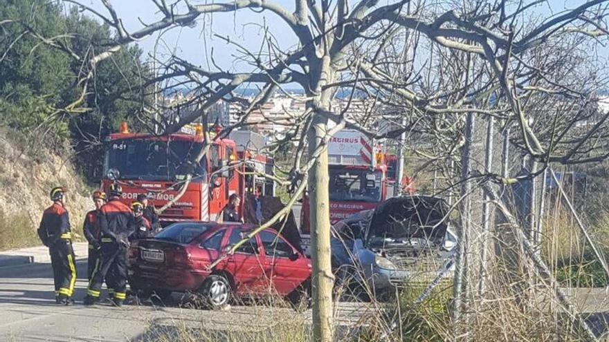 Imagen de la colisión que ha tenido lugar en Estepona.