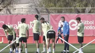 Raíllo se entrena con normalidad en Son Bibiloni a falta de dos días para la 'final' contra el Espanyol