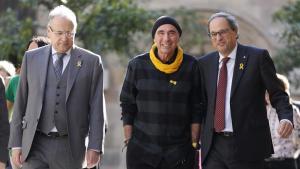 Lluís Llach y Quim Torra, en la reunión del consejo asesor del Fórum Cívic i Constituent.