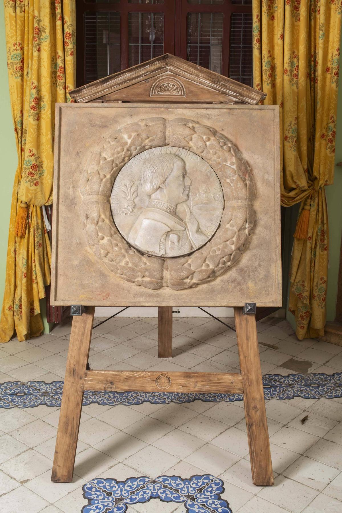 Retrato de Alfons el Magnànim para el futuro museo del Santo Cáliz.