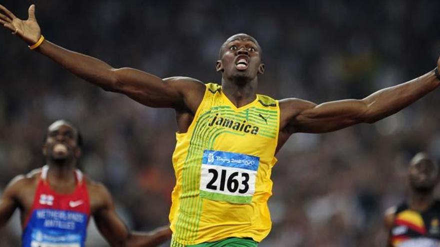 Usain Bolt en los Juegos de Pekín 2008