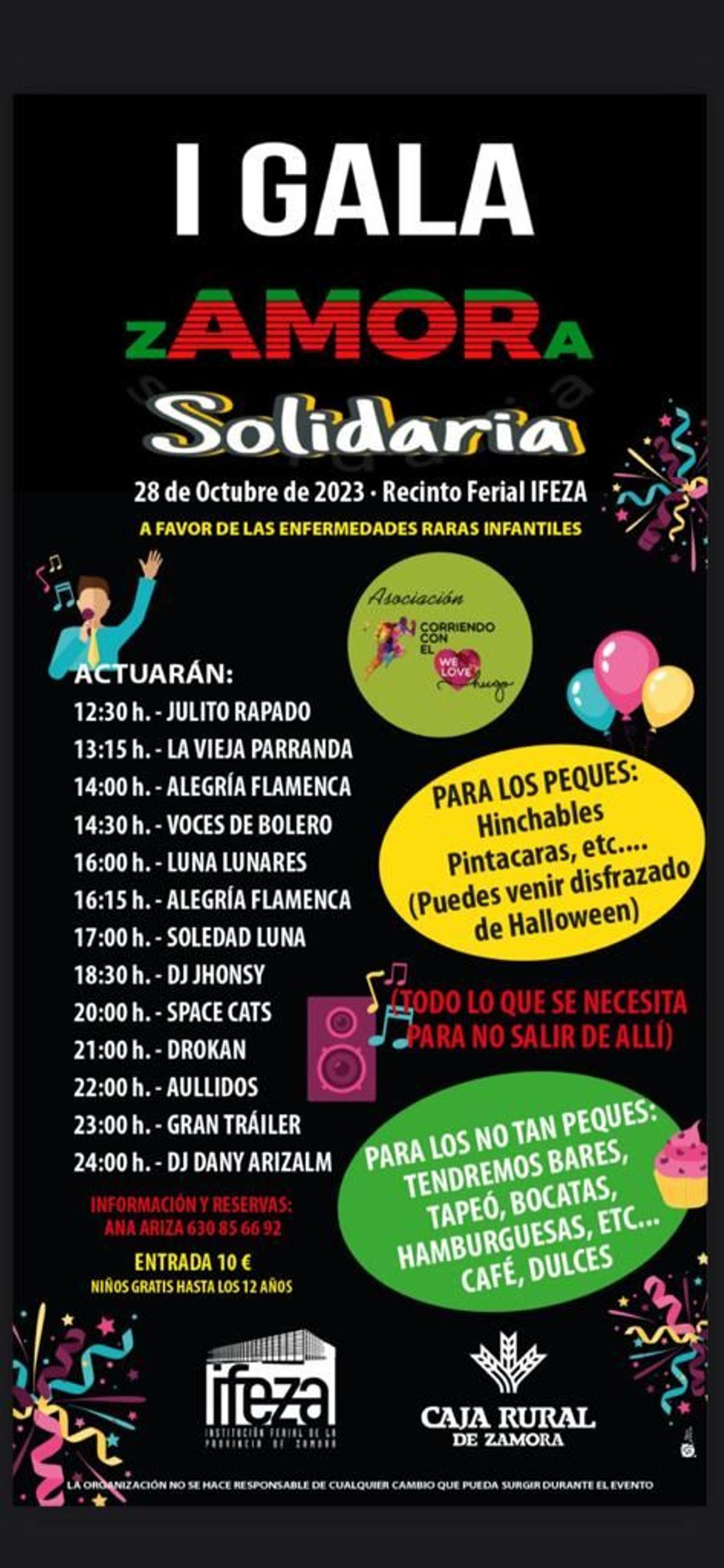 Cartel de la gala solidaria.