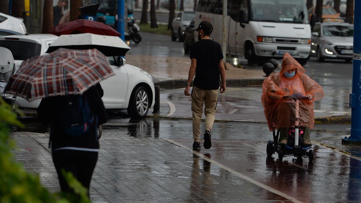 Lluvias de otoño en Las Palmas de Gran Canaria.