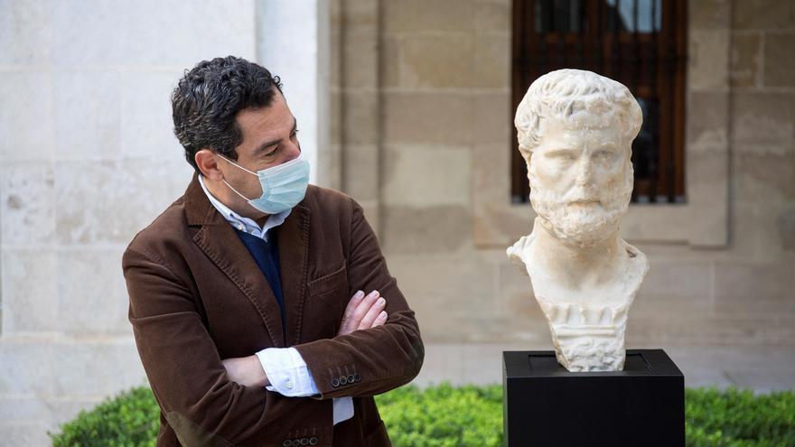 El busto romano hallado con la ayuda de Michelle Obama ya luce en Málaga