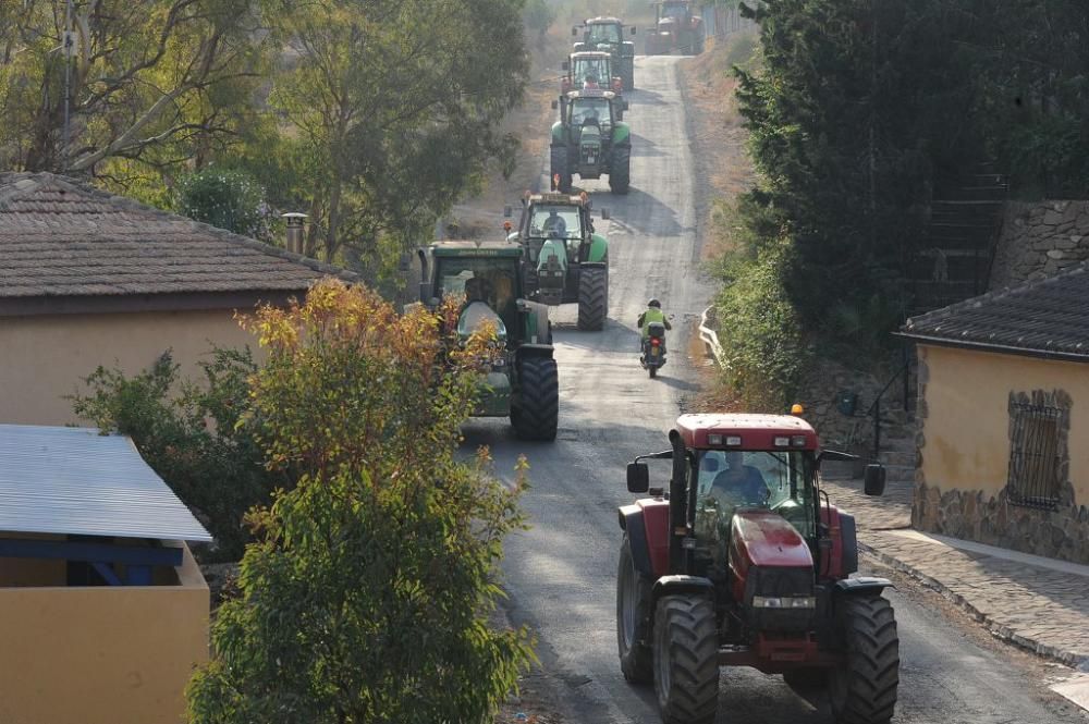 La protesta de agricultores a su paso por el Garru