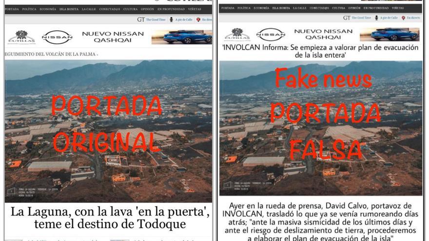 Es falso que El Time haya publicado que está en marcha el plan de evacuación de La Palma