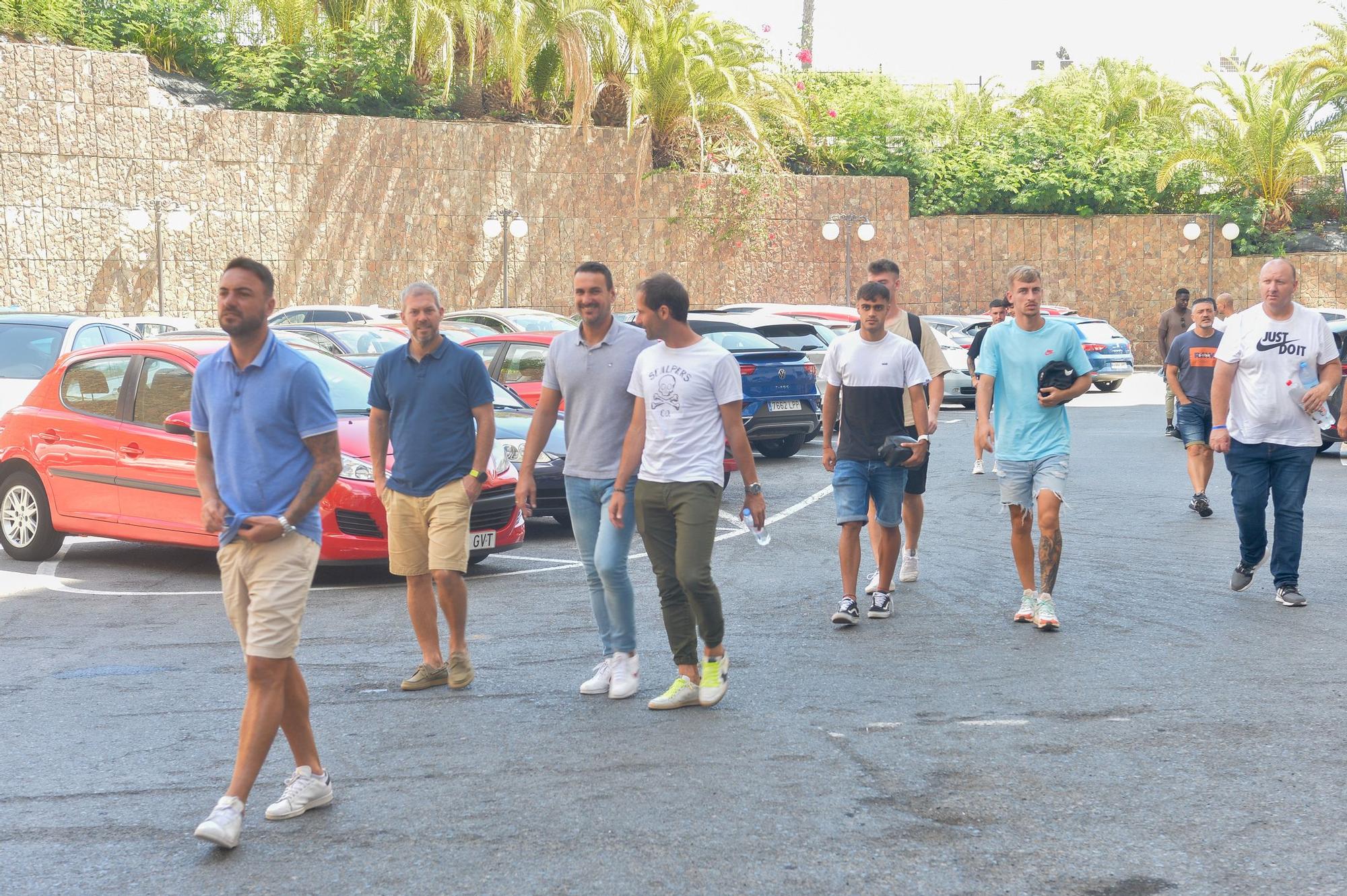 La plantilla de la UD Las Palmas en el Thalasso de Gloria Palace San Agustín