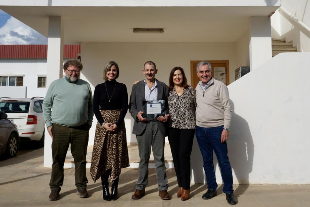 Toni Ros, en el centro, durante su homenaje