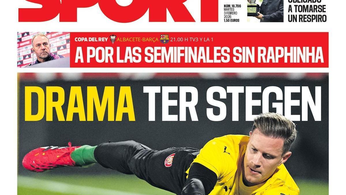 La portada de SPORT de hoy martes, 3 de febrero de 2026