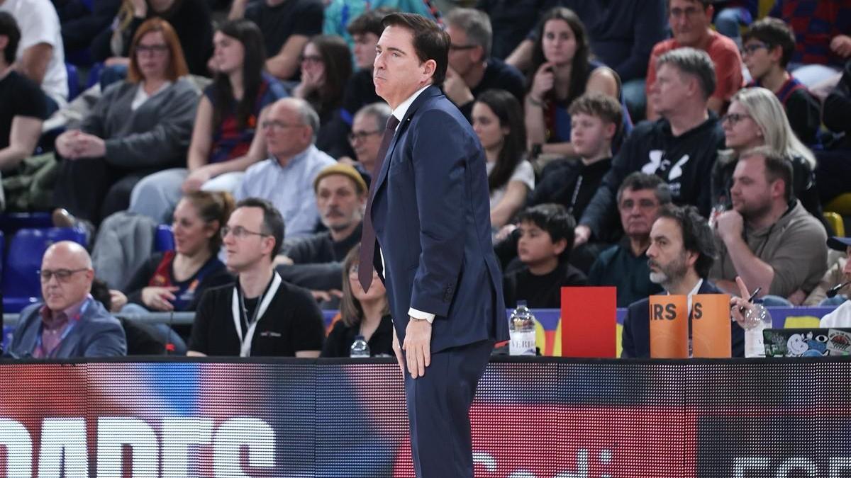 Xavi Pascual, en el partido de Liga Endesa ante Baxi Manresa