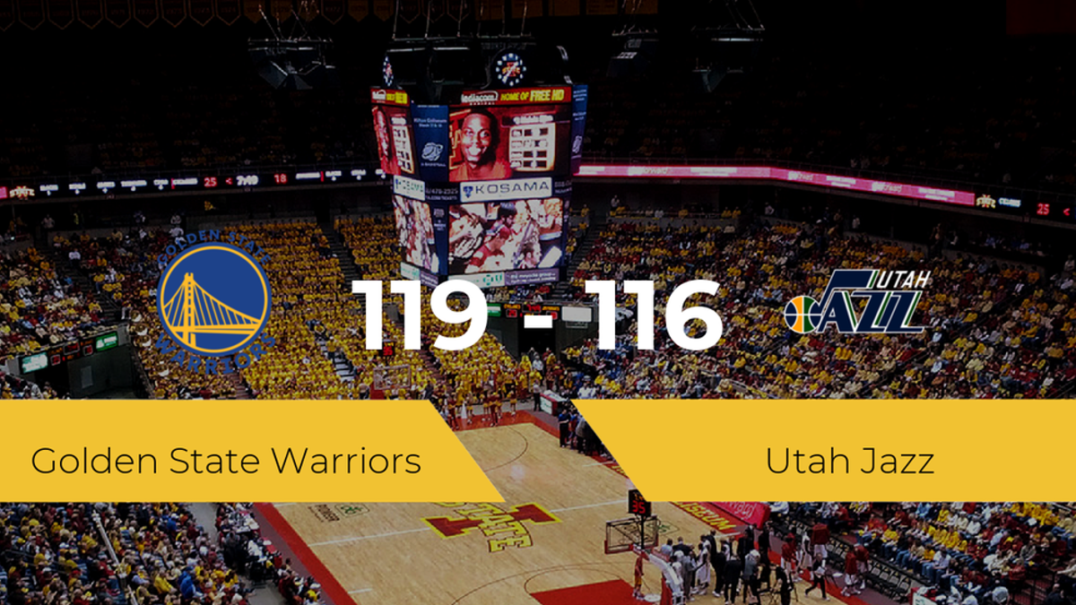 Golden State Warriors se lleva la victoria frente a Utah Jazz por 119-116