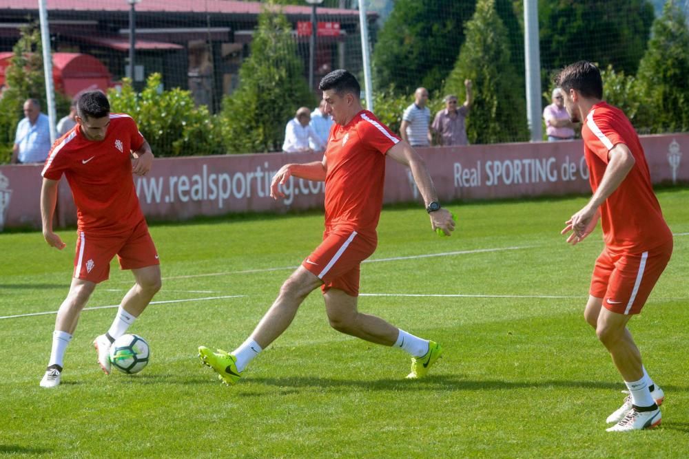 Entrenamiento del Sporting, miércoles