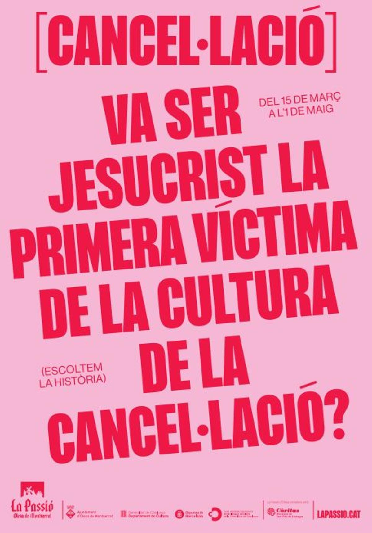 Un dels cartells que estableix similituds entre comportaments tòxics a les xarxes i el drama bíblic de Jesús