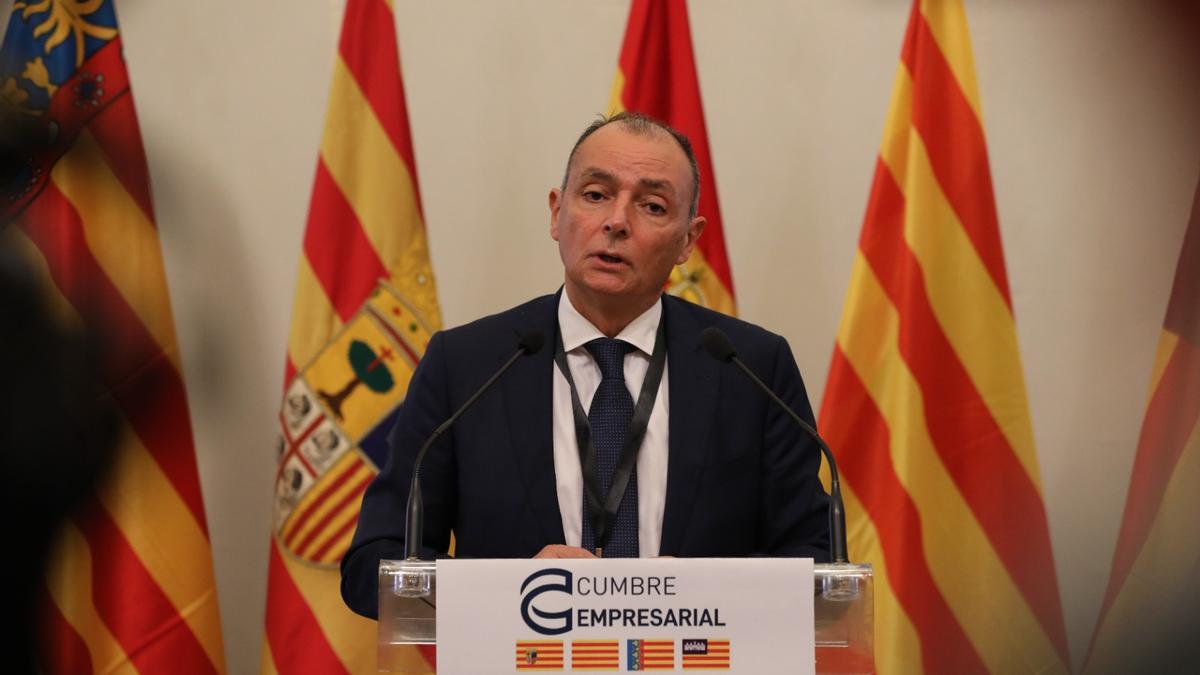 Salvador Navarro, presidente de la CEV, este jueves en Zaragoza